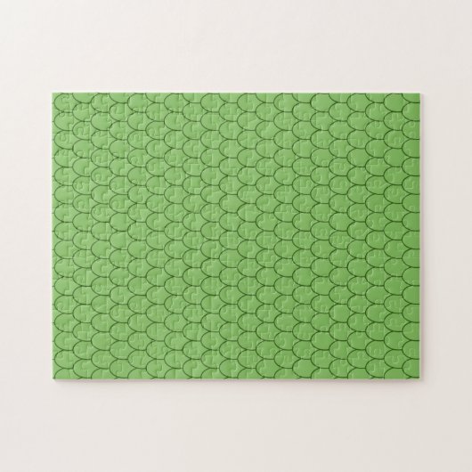 FANTASY PARTY, GREEN DRAGON SCALES PATTERN Novelty Puzzle (Horizontal)