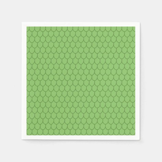 FANTASY PARTY, GREEN DRAGON SCALES PATTERN Novelty Serviette (Vorderseite)