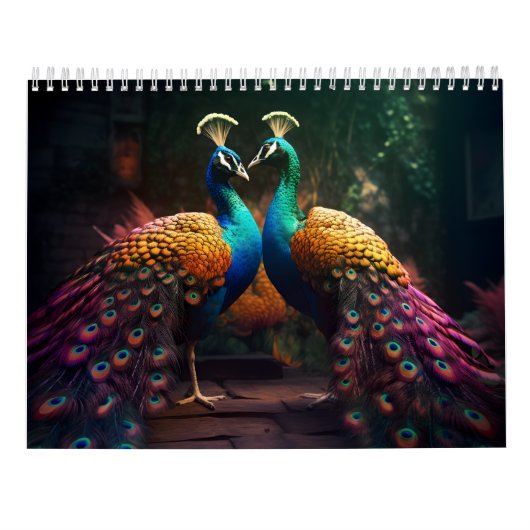Fantasy Peacocks Kalender (Rückseite)