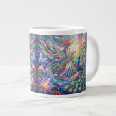 Fantasy-Pfau-Kaffeetasse Jumbo-Tasse (Vorderseite Rechts)