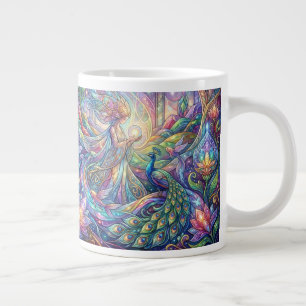 Fantasy-Pfau-Kaffeetasse Jumbo-Tasse