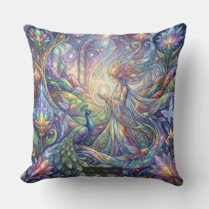 Fantasy-Pfau-Wurfkissen Kissen