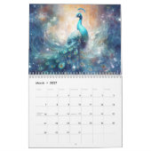 Fantasy-Pfauen im abstrakten Stil Kalender (Mär 2027)