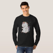 Fantasy-Pferd dick kuschelig Einhorn T-Shirt (Vorne ganz)