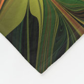 Fantasy-Pflanze Abstrakt Grünes Rost-Braun-Fraktal Fleecedecke (Ecke)