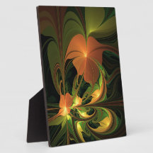 Fantasy-Pflanze Abstrakt Grünes Rost-Braun-Fraktal