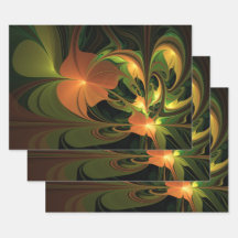 Fantasy-Pflanze Abstrakt Grünes Rost-Braun-Fraktal