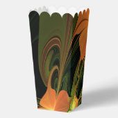 Fantasy-Pflanze Abstrakt Grünes Rost-Braun-Fraktal Geschenkschachtel (Rückseite)