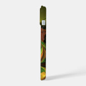 Fantasy-Pflanze Abstrakt Grünes Rost-Braun-Fraktal iPhone 15 Hülle (Linke Seite)