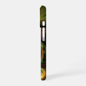 Fantasy-Pflanze Abstrakt Grünes Rost-Braun-Fraktal iPhone 16 Hülle (Linke Seite)