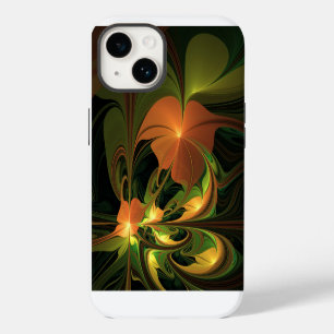 Fantasy-Pflanze Abstrakt Grünes Rost-Braun-Fraktal iPhone 14 Hülle
