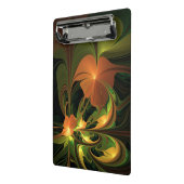 Fantasy-Pflanze Abstrakt Grünes Rost-Braun-Fraktal Mini Klemmbrett (Gewinkelt2)