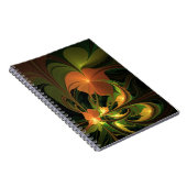 Fantasy-Pflanze Abstrakt Grünes Rost-Braun-Fraktal Notizblock (Rechte Seite)