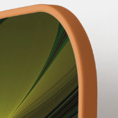 Fantasy-Pflanze Abstrakt Grünes Rost-Braun-Fraktal Pickleball Schläger (Linke Seite)