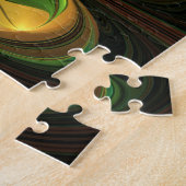 Fantasy-Pflanze Abstrakt Grünes Rost-Braun-Fraktal Puzzle (Seite)