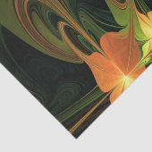 Fantasy-Pflanze Abstrakt Grünes Rost-Braun-Fraktal Seidenpapier (Detail)