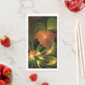 Fantasy-Pflanze Abstrakt Grünes Rost-Braun-Fraktal Serviette (Beispiel)