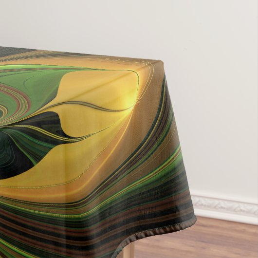 Fantasy-Pflanze Abstrakt Grünes Rost-Braun-Fraktal Tischdecke (Beispiel)