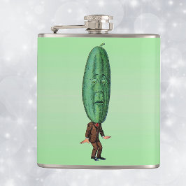 Fantasy Pickle Man Brown Anzug Flachmann