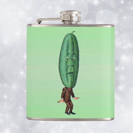 Fantasy Pickle Man Brown Anzug Flachmann