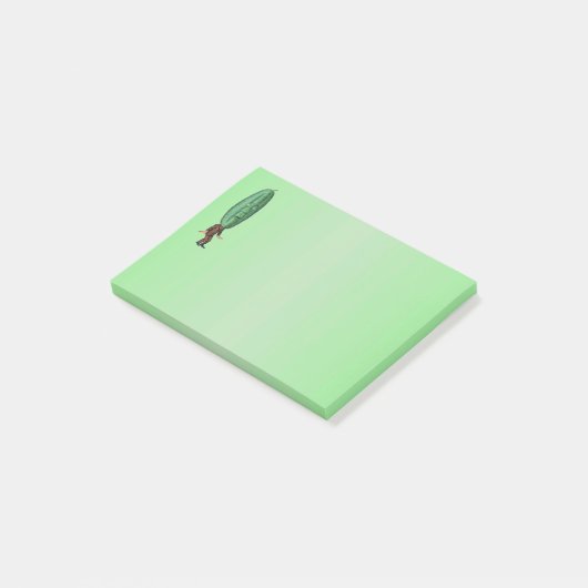 Fantasy Pickle Man Brown Anzug Post-it Klebezettel (angewinkelt)