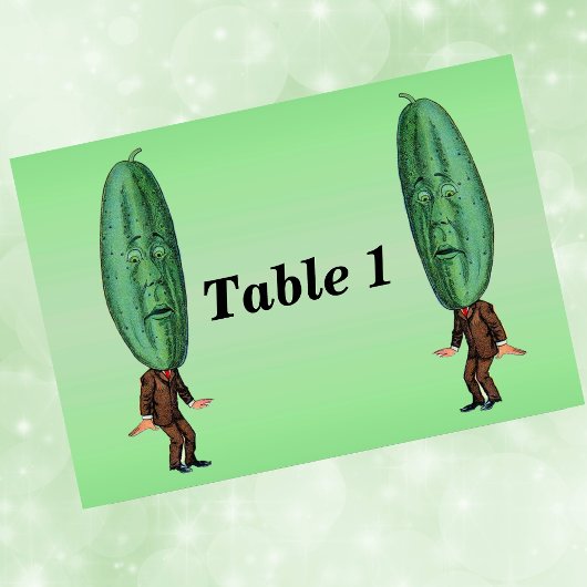 Fantasy Pickle Man Brown Anzug Tischnummer