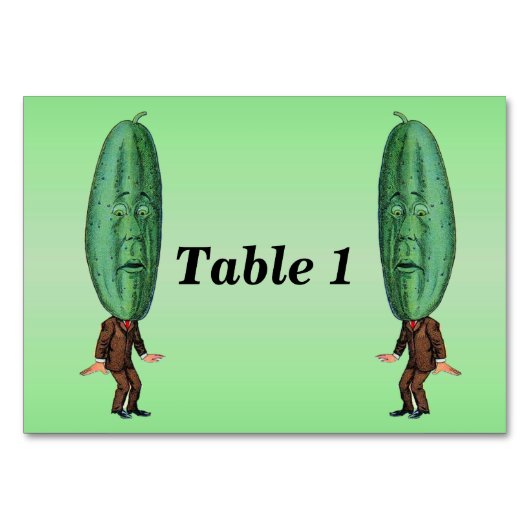 Fantasy Pickle Man Brown Anzug Tischnummer (Vorderseite)
