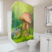 Fantasy-Pilz-Hütte Duschvorhang (Beispiel)