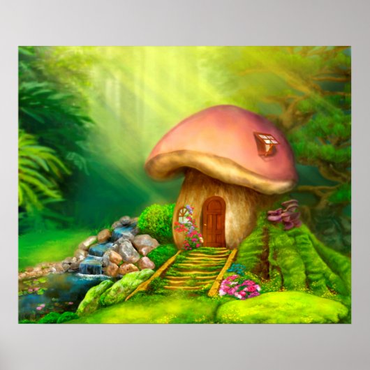Fantasy-Pilz-Hütte Poster (Vorne)
