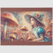 Fantasy-Pilzgarten mit Alice-Decoupage Seidenpapier (Vorderseite)