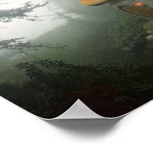 Fantasy-Pilzhüttenposter Poster (Ecke)