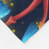 Fantasy-Pilzwaldmuster – Farbige Magie Fleecedecke (Ecke)