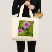 Fantasy Pink Dahlia Jumbo Stoffbeutel (Vorderseite (Produkt))