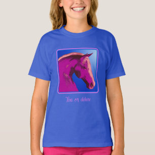Fantasy Pink Horse Face Personalisiert T-Shirt