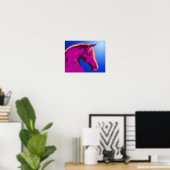 Fantasy Pink Horse Face Poster (Heimbüro)