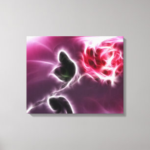 Fantasy Pink Rose Blütenblütengepanzerte Canvas Leinwanddruck