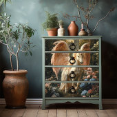 Fantasy Pink und Blauer Wald Einhorn Decoupage Seidenpapier