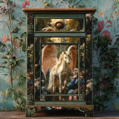 Fantasy Pink und Blauer Wald Einhorn Decoupage Seidenpapier