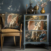 Fantasy Pink und Blauer Wald Einhorn Decoupage Seidenpapier