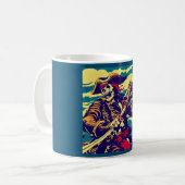Fantasy Pirate Anime - Holzschnitt 1 Kaffeetasse (Vorderseite Links)
