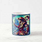 Fantasy Pirate Anime - Holzschnitt 2 Kaffeetasse (Mittel)
