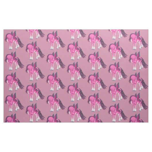 Fantasy Pixie Fairy Clydesdale Pferd Stoff (Fat Quarter (45,7 x 55,9 cm))