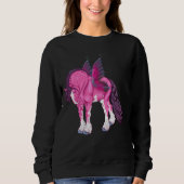 Fantasy Pixie Fairy Clydesdale Pferd Sweatshirt (Vorderseite)