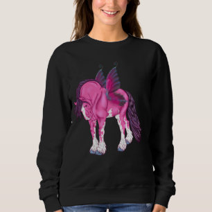 Fantasy Pixie Fairy Clydesdale Pferd Sweatshirt