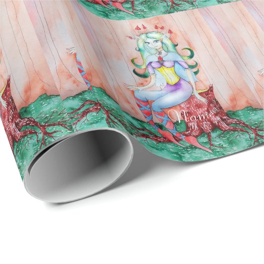 Fantasy Pixie Fairy Thunder_Cove Geschenkpapier (Rolleneckpunkt)