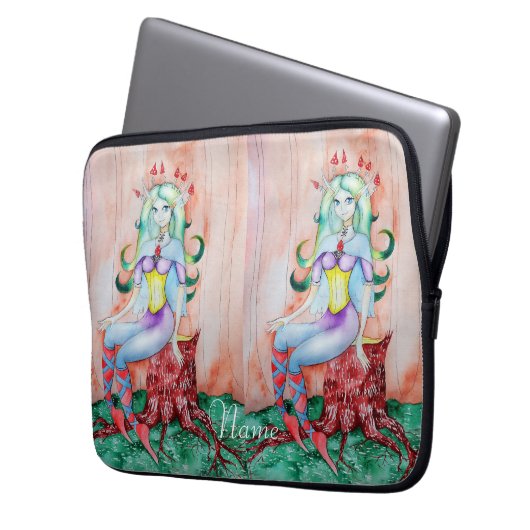 Fantasy Pixie Fairy Thunder_Cove Laptopschutzhülle (Vorderseite Links)