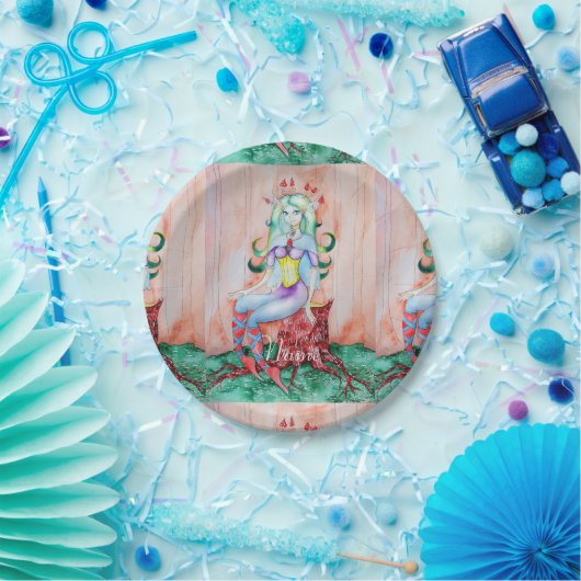 Fantasy Pixie Fairy Thunder_Cove Pappteller (Party)