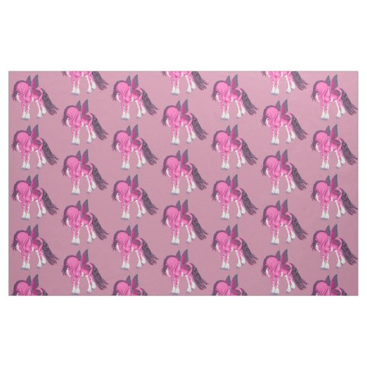 Fantasy-Pixie-Feenkraft-Clydesdale-Pferd Stoff (Fat Quarter (45,7 x 55,9 cm))