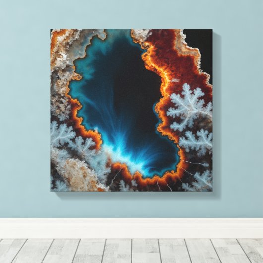 Fantasy Plume Agate Canvas Print Leinwanddruck (Insitu (Holzboden))