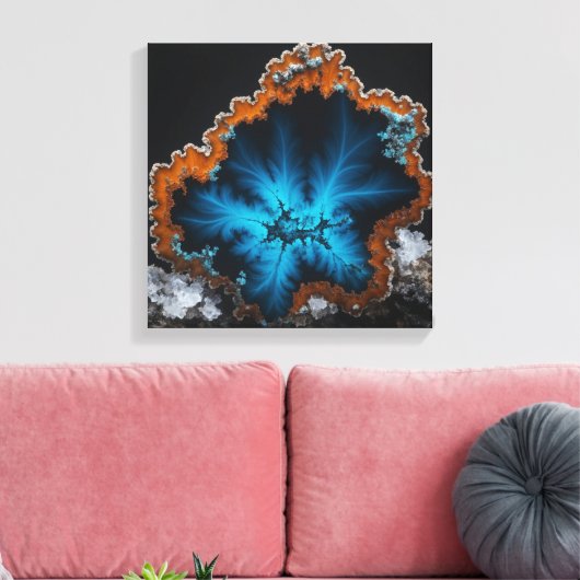 Fantasy Plume Agate Canvas Print Leinwanddruck (Insitu (Wohnzimmer))